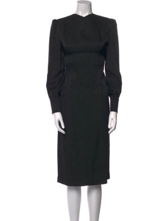 Adele Simpson Bateau Neckline Midi Length Dress