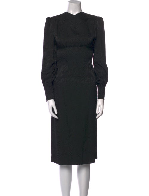 Adele Simpson Bateau Neckline Midi Length Dress