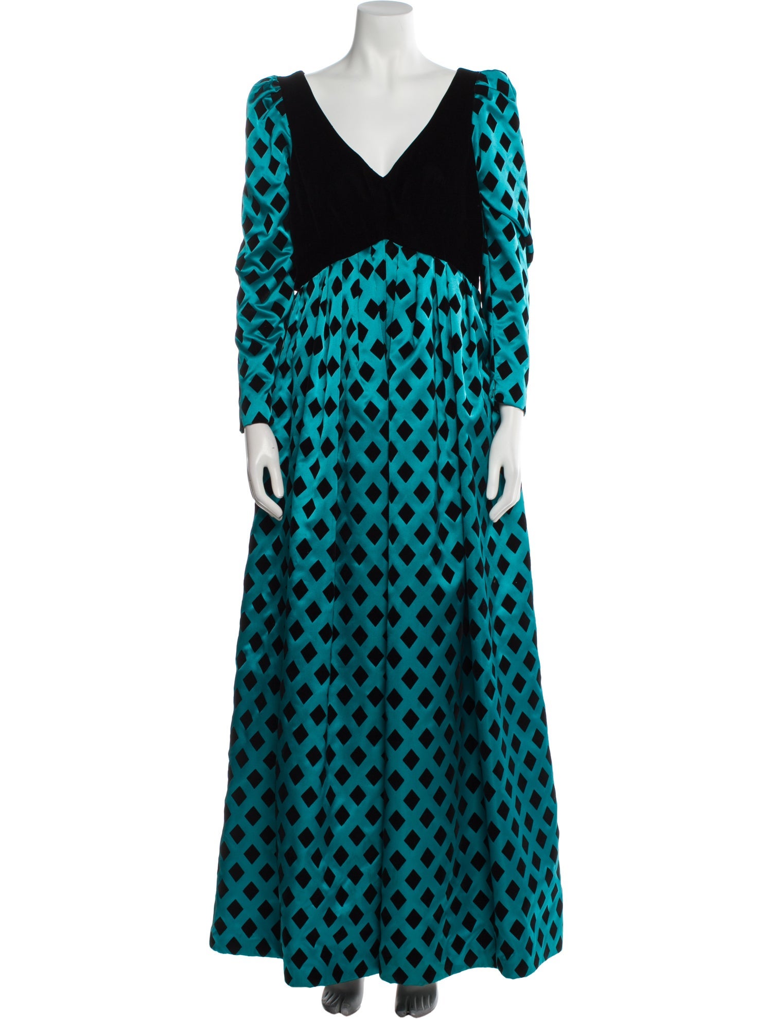 Adele Simpson Jacquard Long Dress