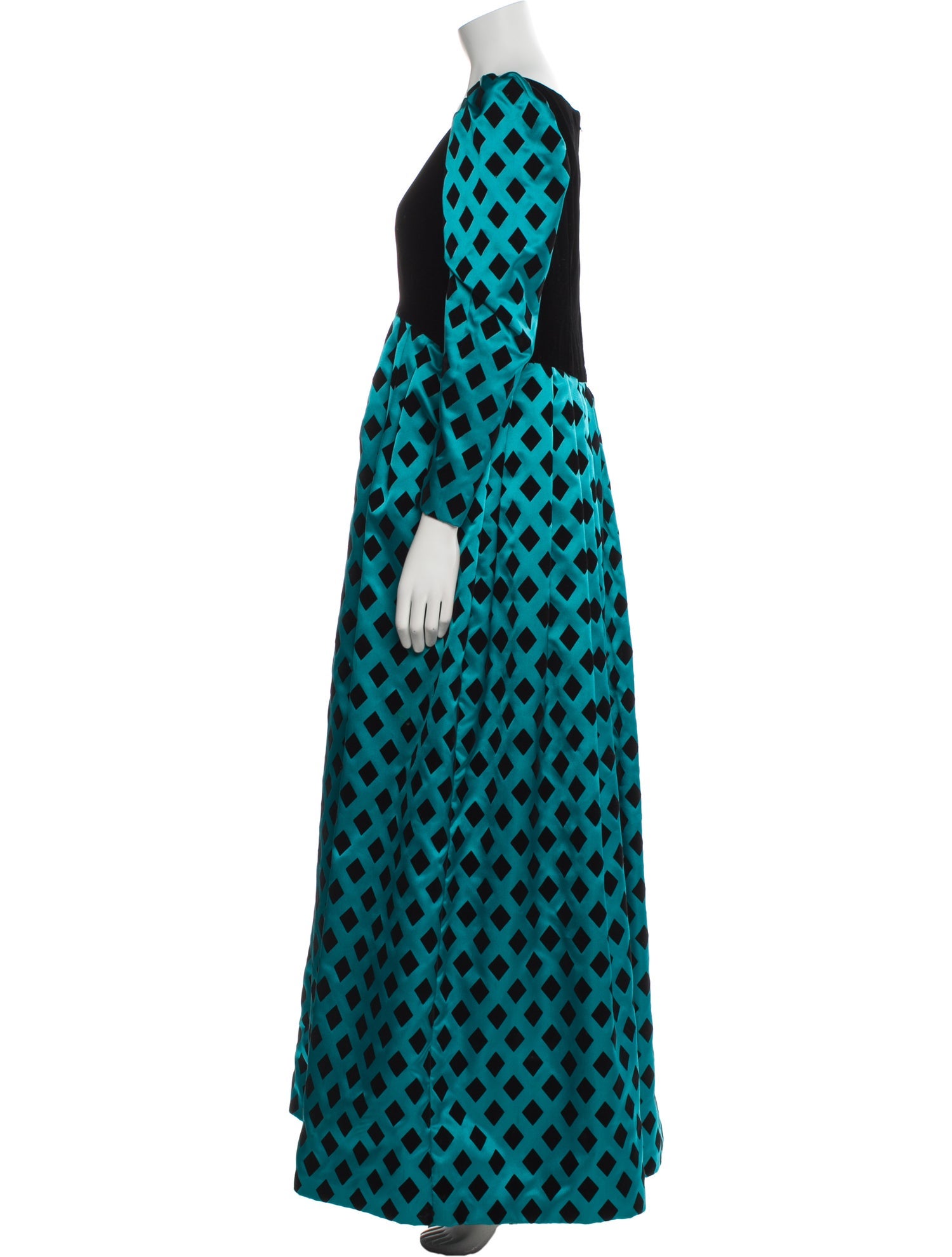 Adele Simpson Jacquard Long Dress