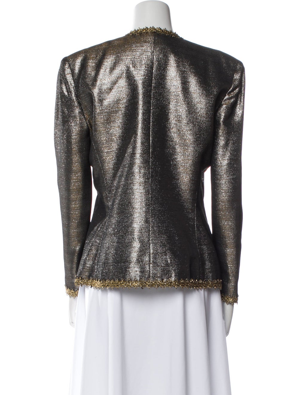 Adele Simpson Evening Jacket Gold & Metallic Prin… - image 3