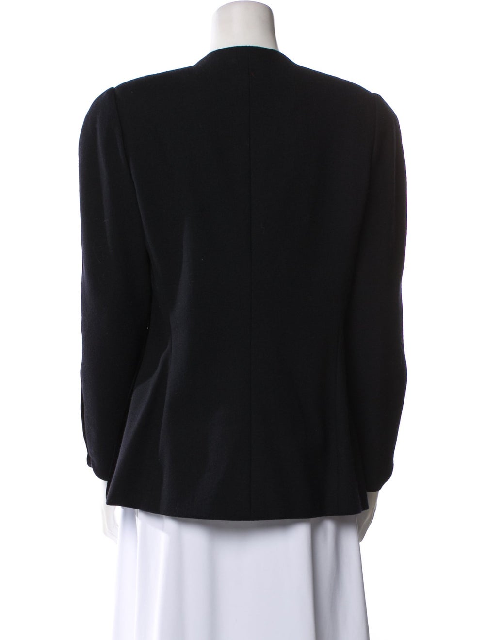 Adele Simpson Wool Evening Jacket Black Scalloped… - image 3