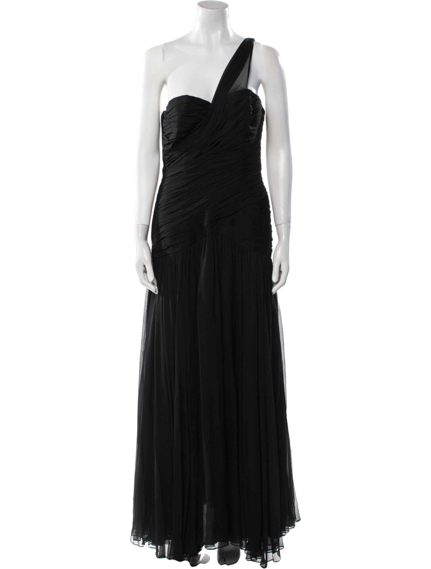 Adele Simpson One-Shoulder Long Dress