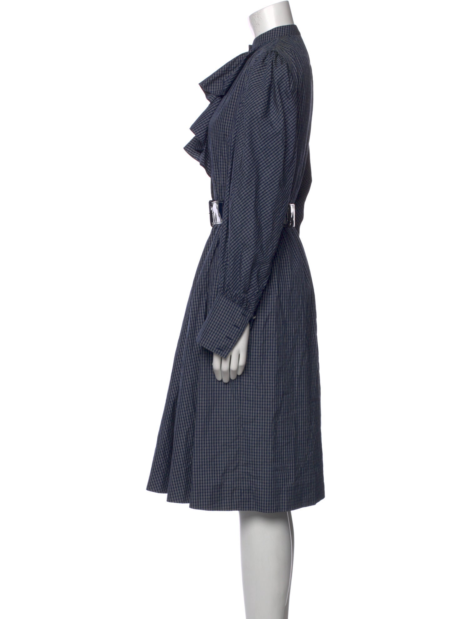 Adele Simpson Plaid Print Knee-Length Dress