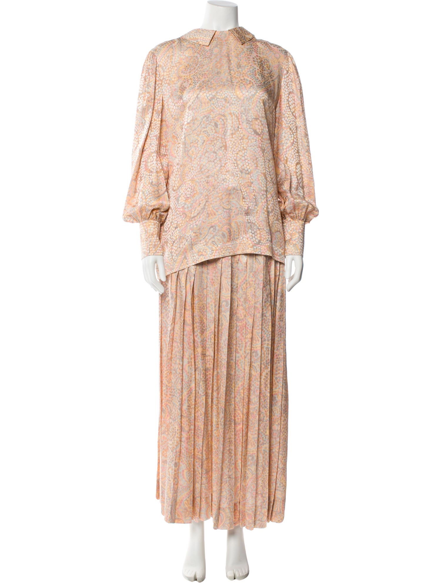 Adele Simpson Vintage Silk Skirt Set