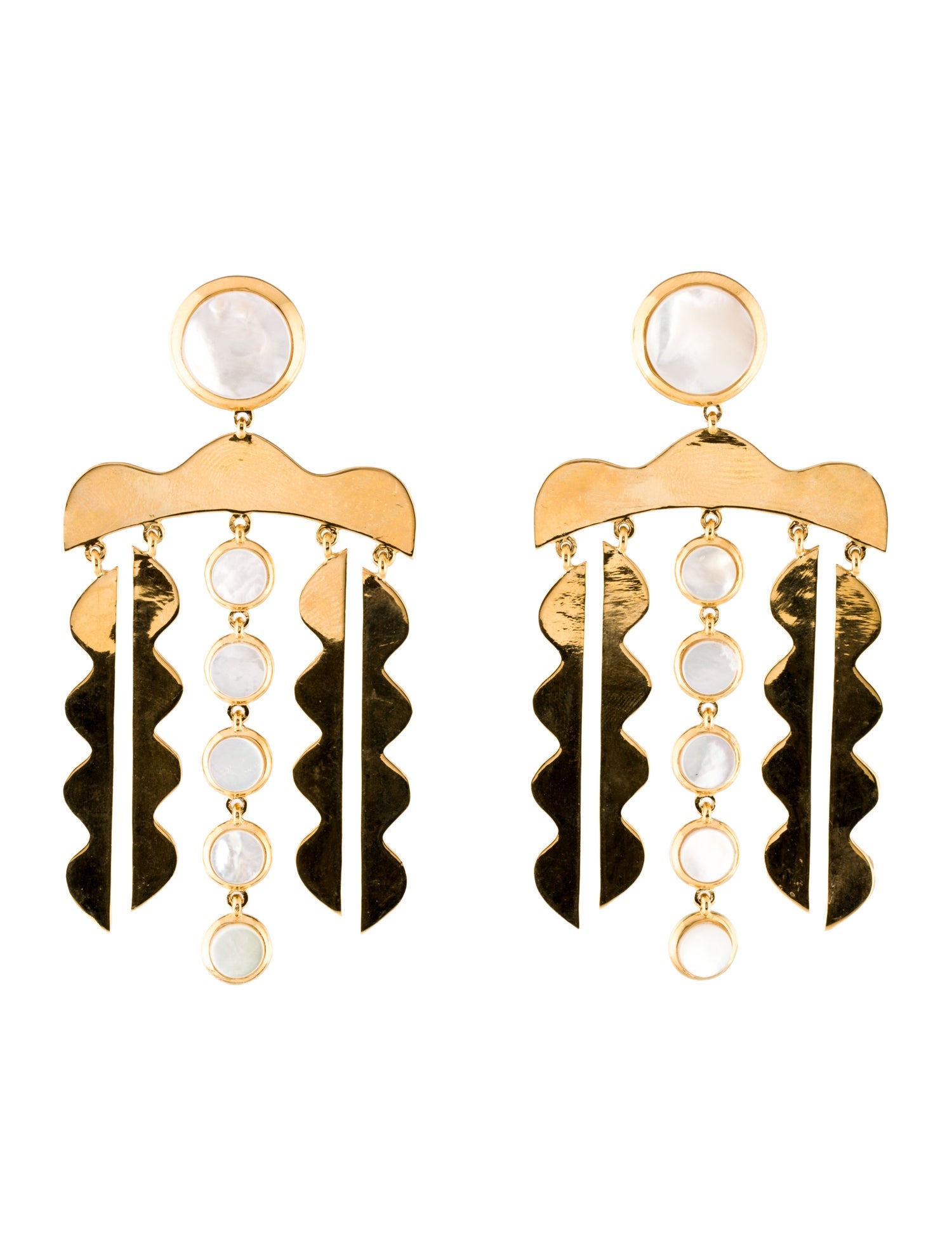 Asha by Ashley McCormick Mother of Pearl Chandelier Earrings