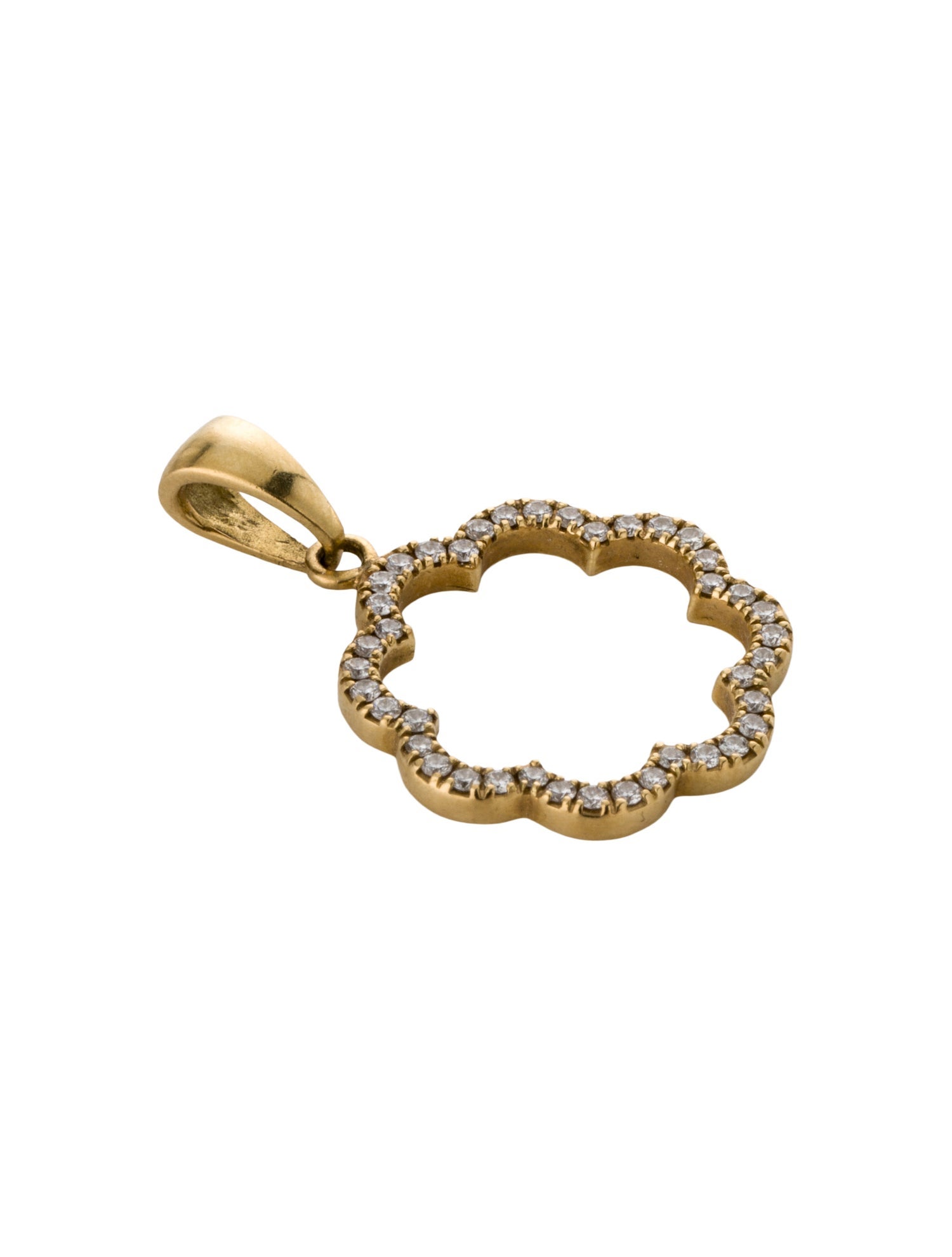 Asha by Ashley McCormick 18K Diamond Scalloped Pendant