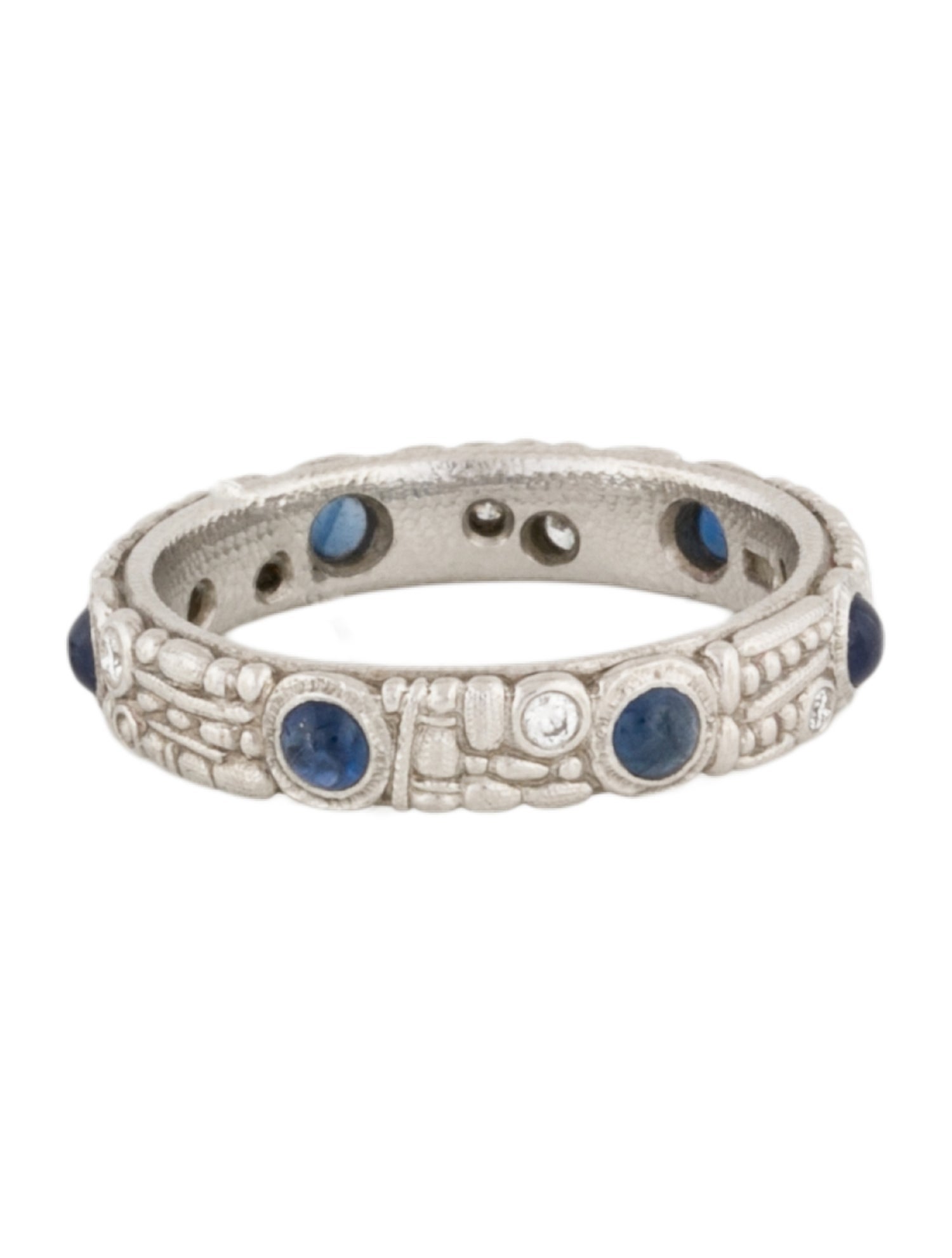 Alex Sepkus Platinum Sapphire & Diamond Eternity Ring