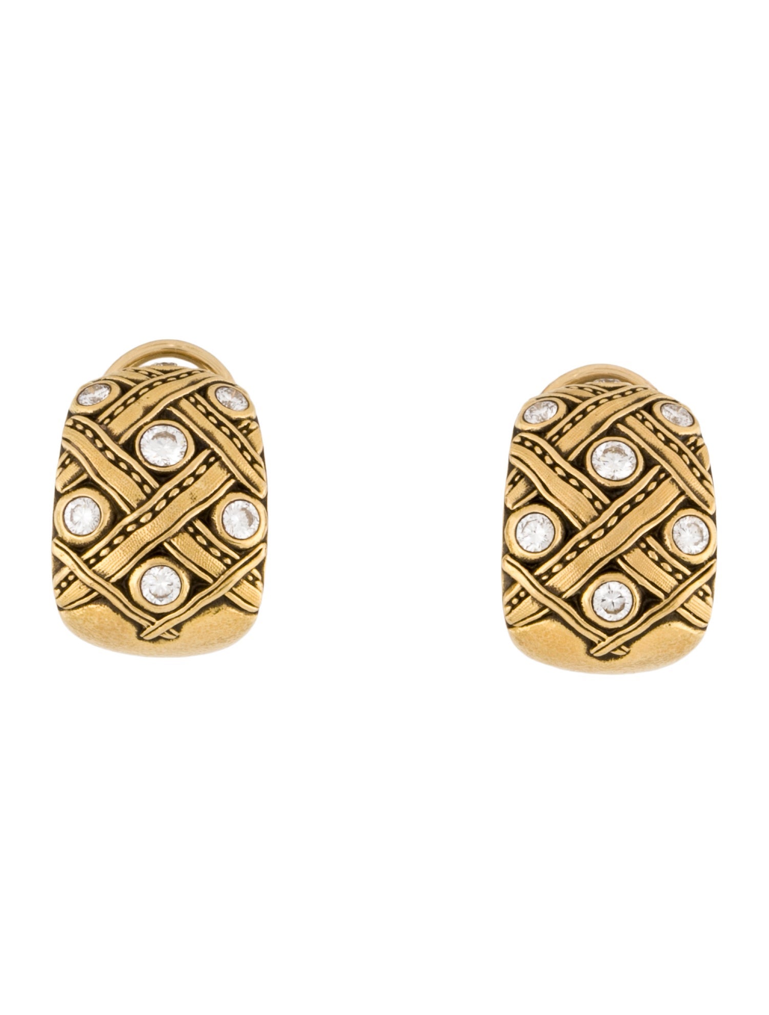 Alex Sepkus 18K Diamond Vine Clip-On Earrings