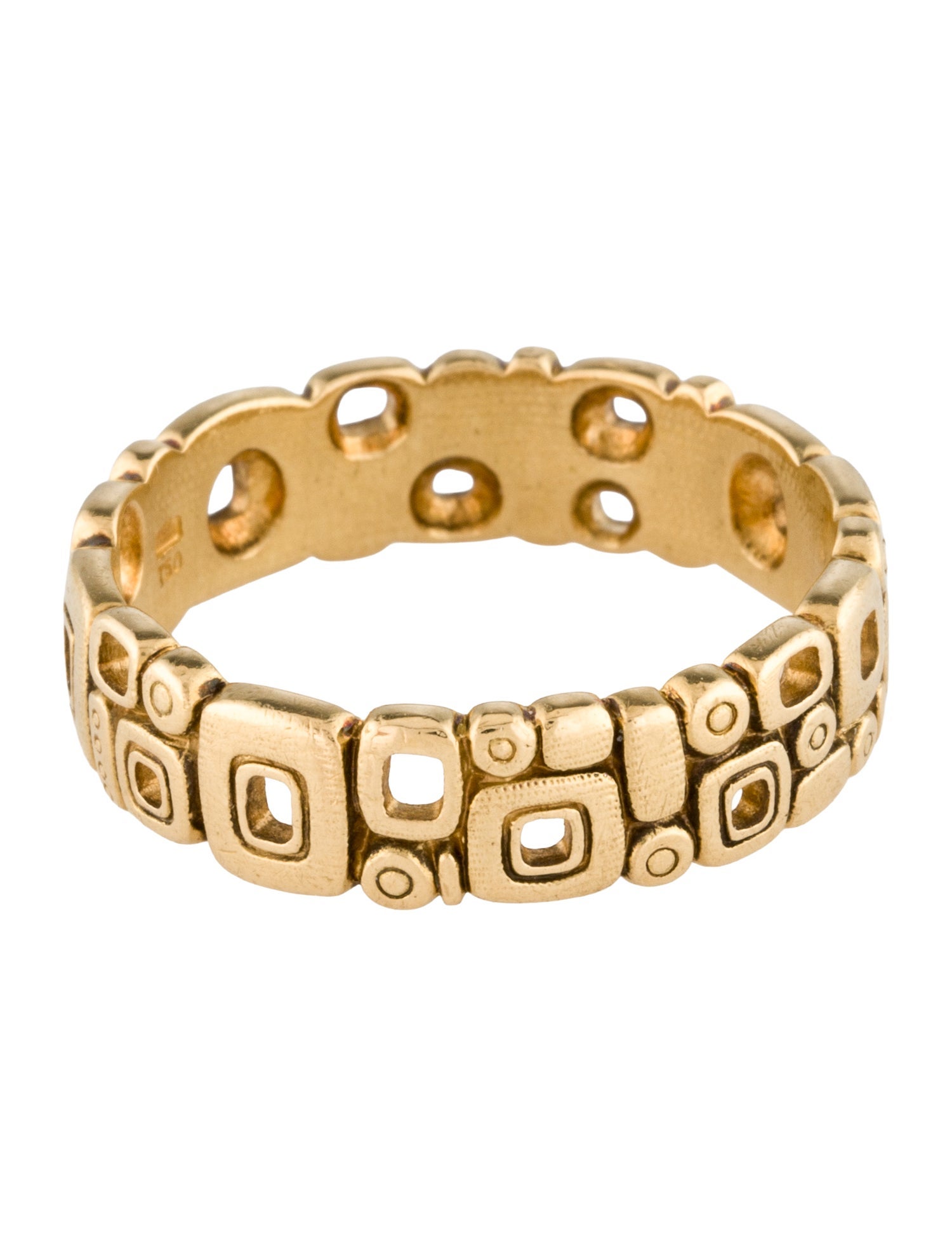 Alex Sepkus 18K Textured Windows Band