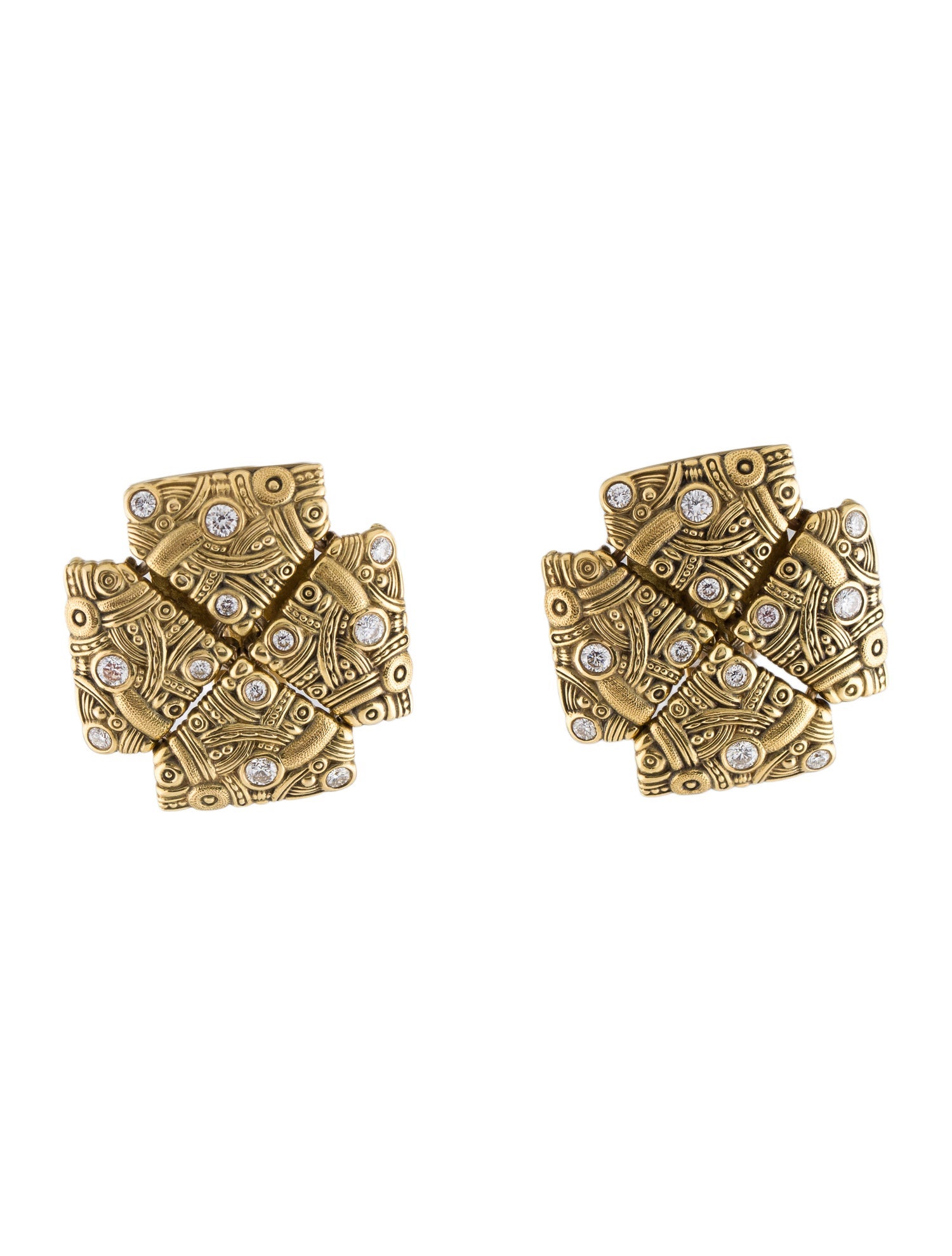 Alex Sepkus 18K Diamond Arc Earrings