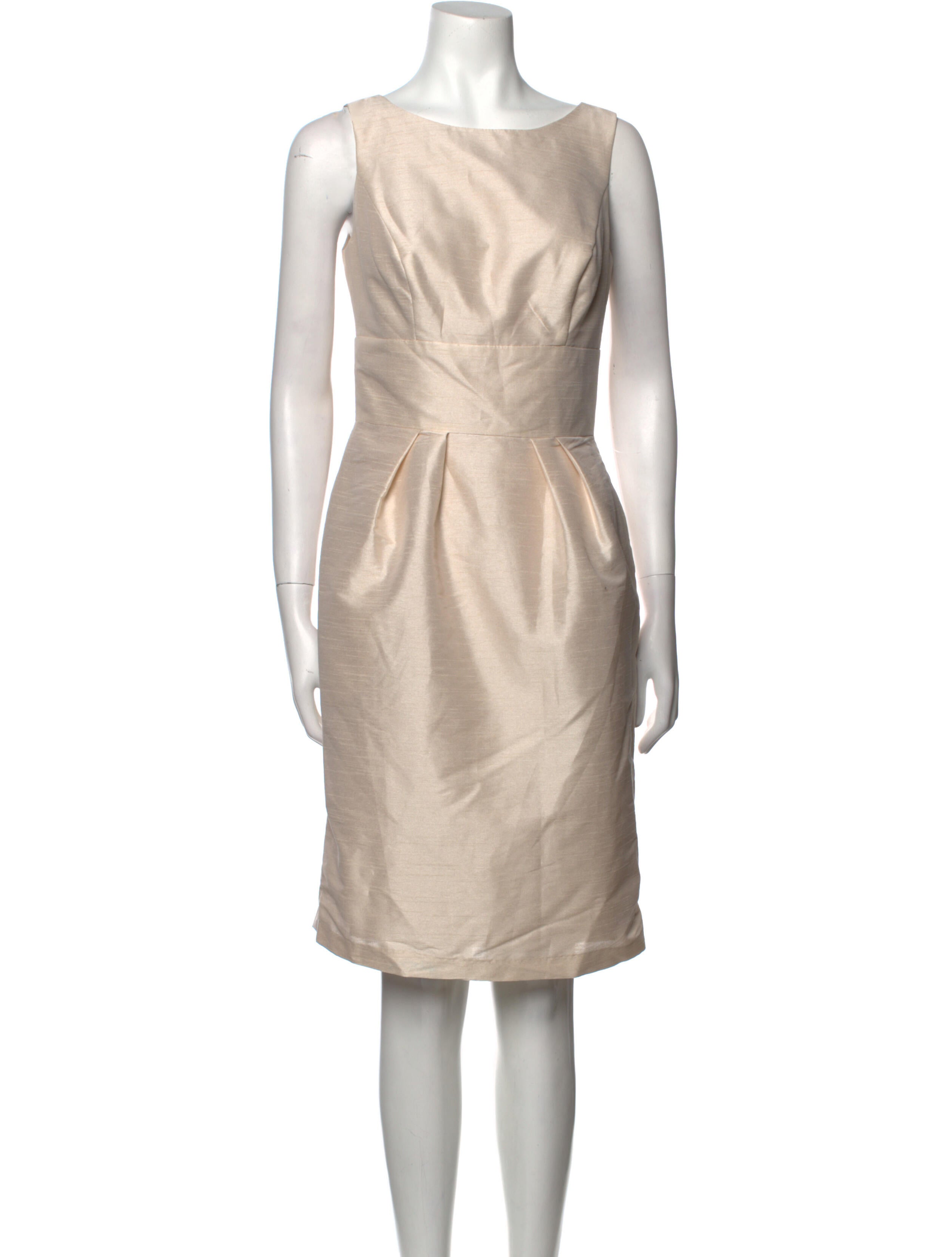 Alfred Sung Bateau Neckline Knee-Length Dress