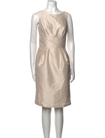 Alfred Sung Bateau Neckline Knee-Length Dress