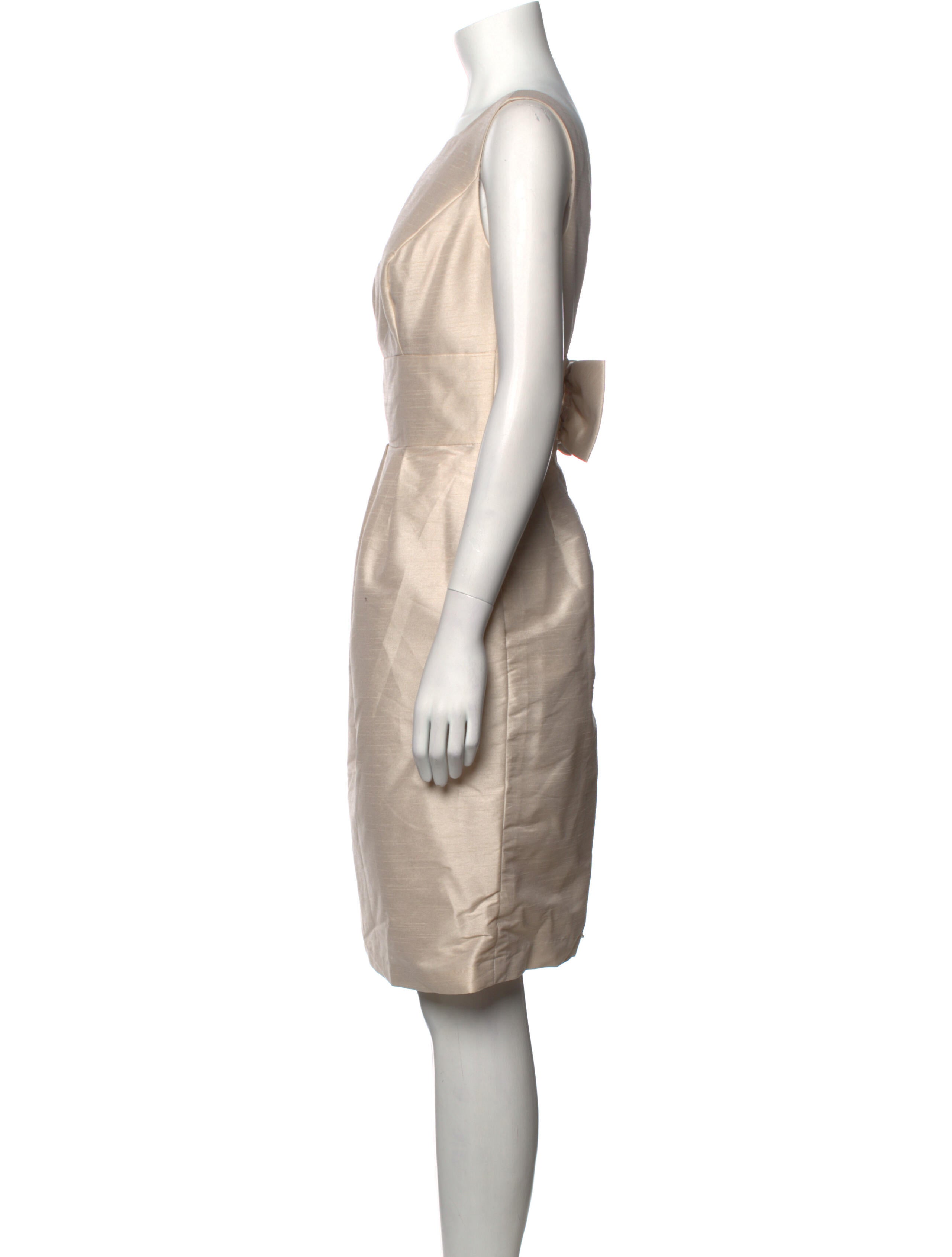 Alfred Sung Bateau Neckline Knee-Length Dress