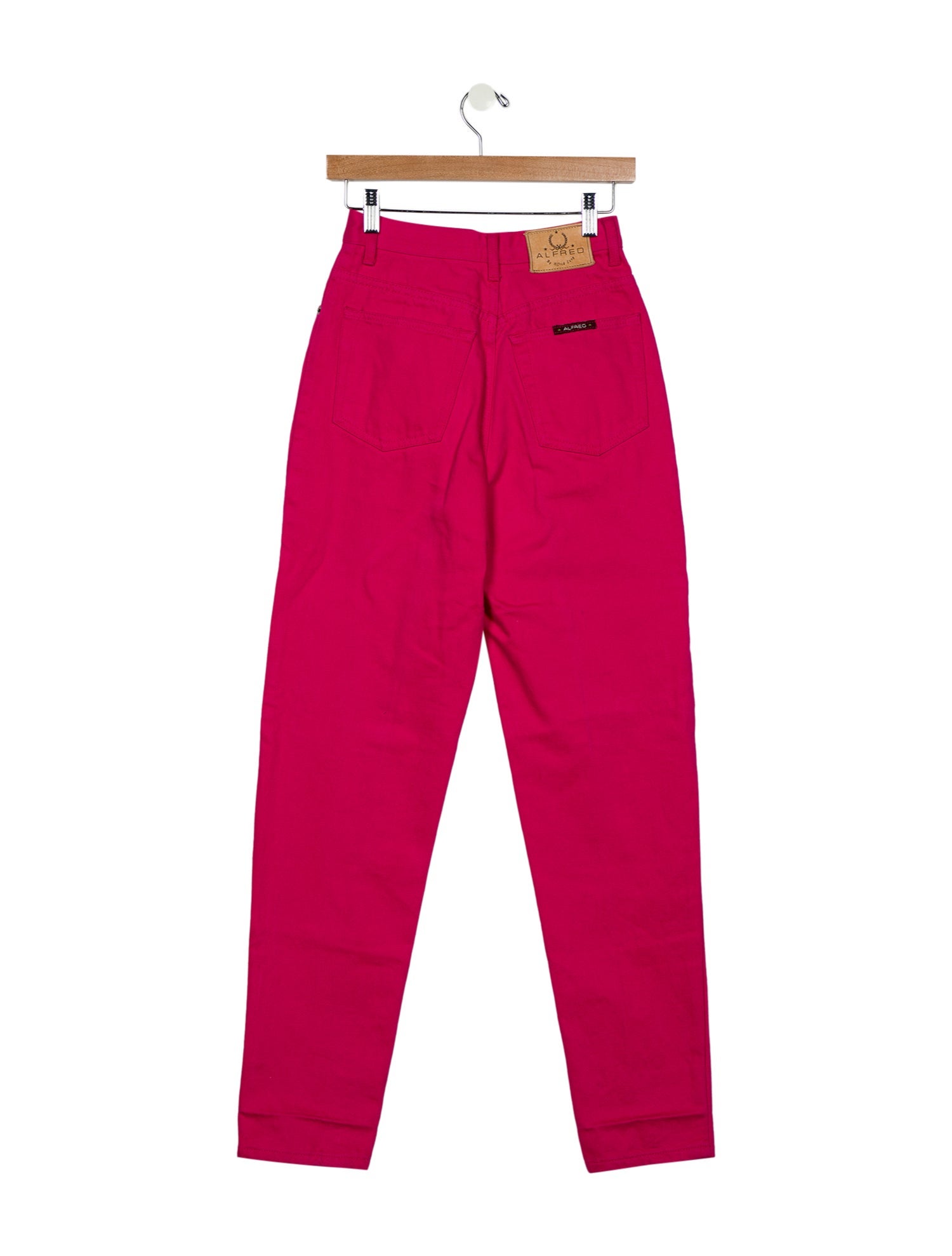 Alfred Sung High-Rise Straight Leg Jeans