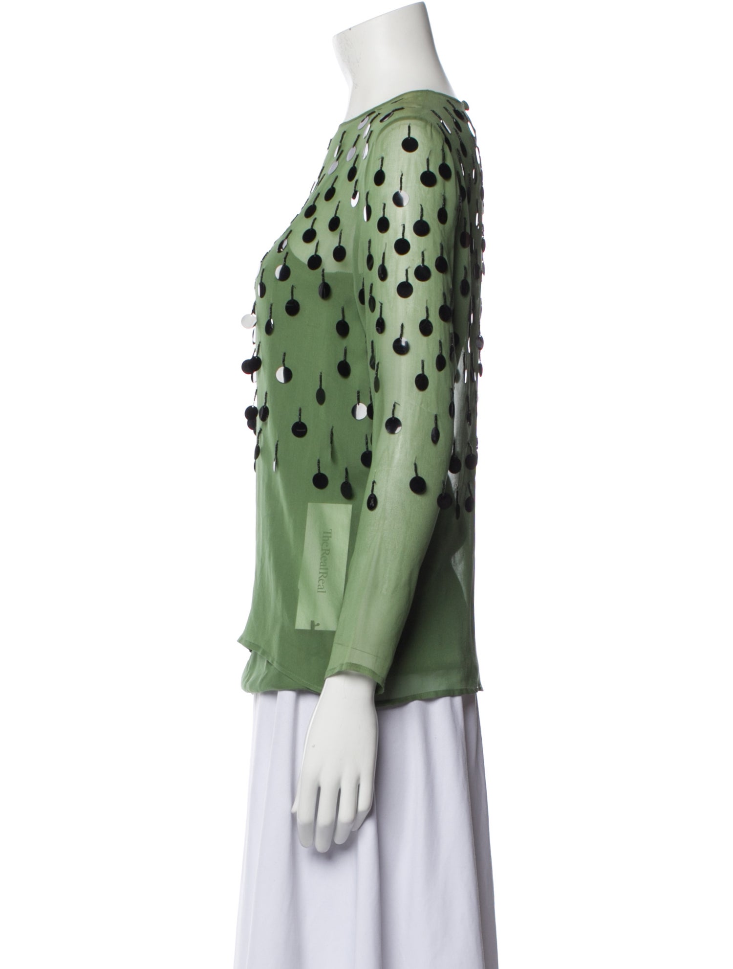 Alfred Sung Silk Printed Sweater