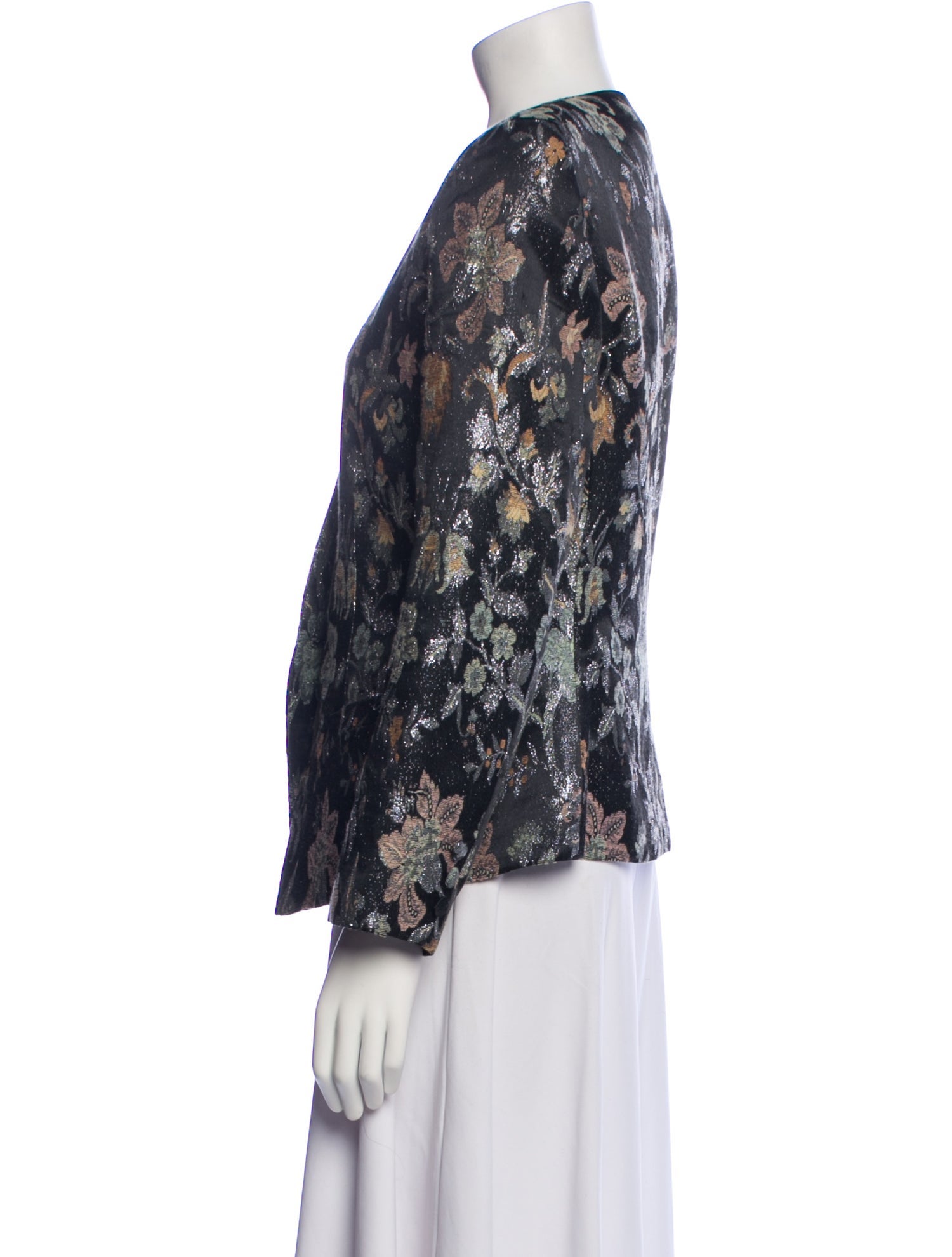 Alfred Sung Vintage Floral Print Evening Jacket