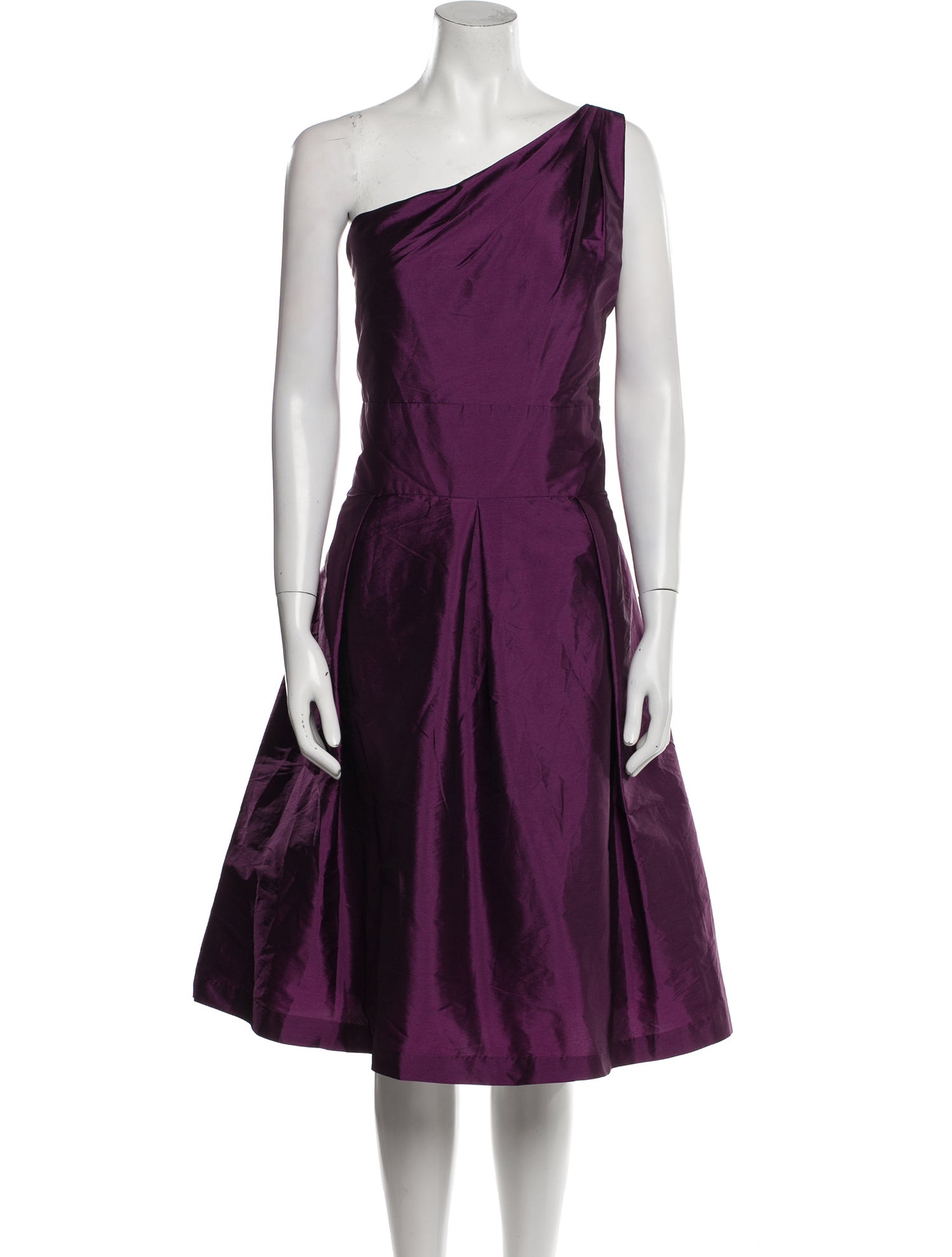 Alfred Sung One-Shoulder Midi Length Dress