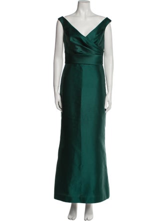 Alfred Sung V-Neck Long Dress