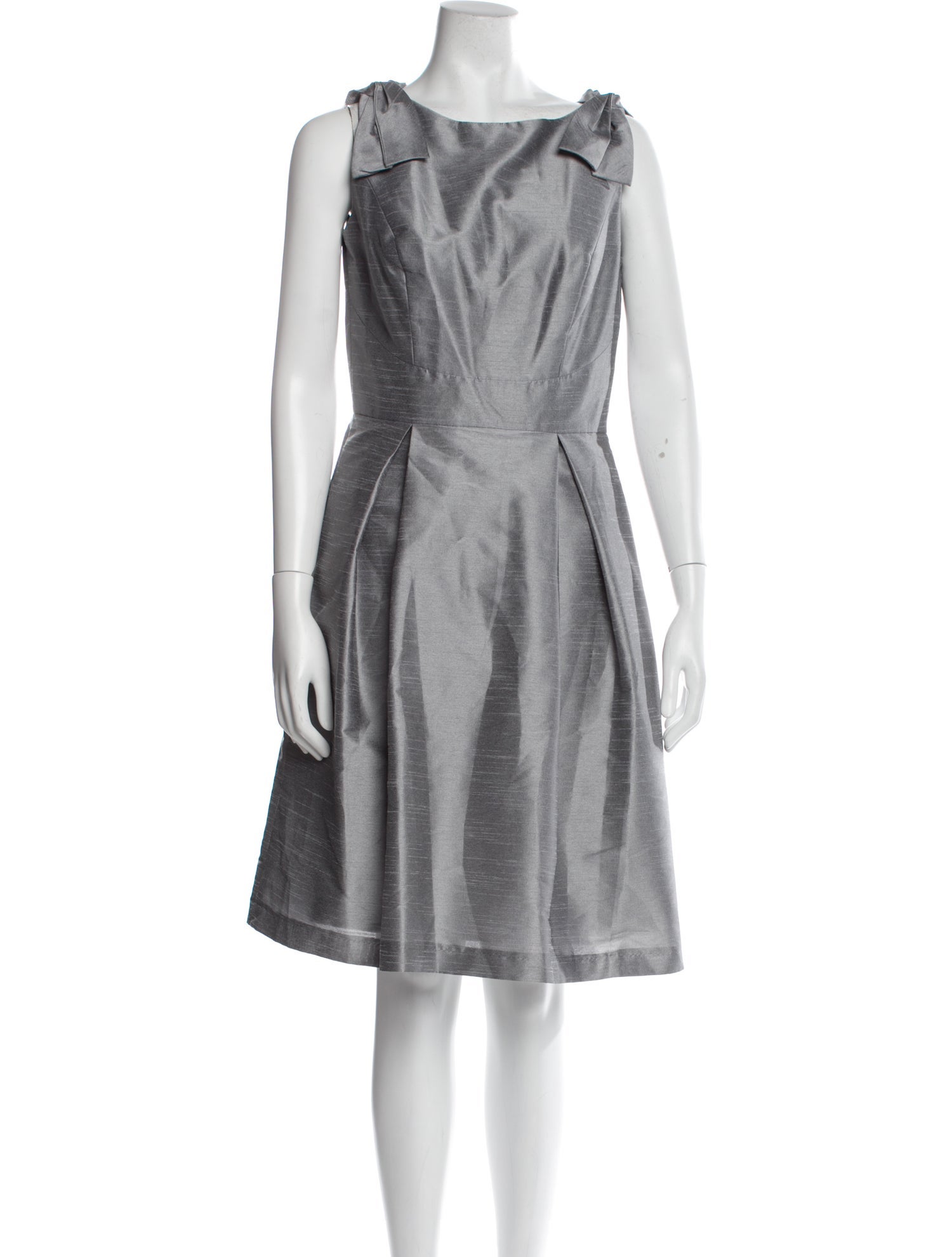 Alfred Sung Bateau Neckline Knee-Length Dress