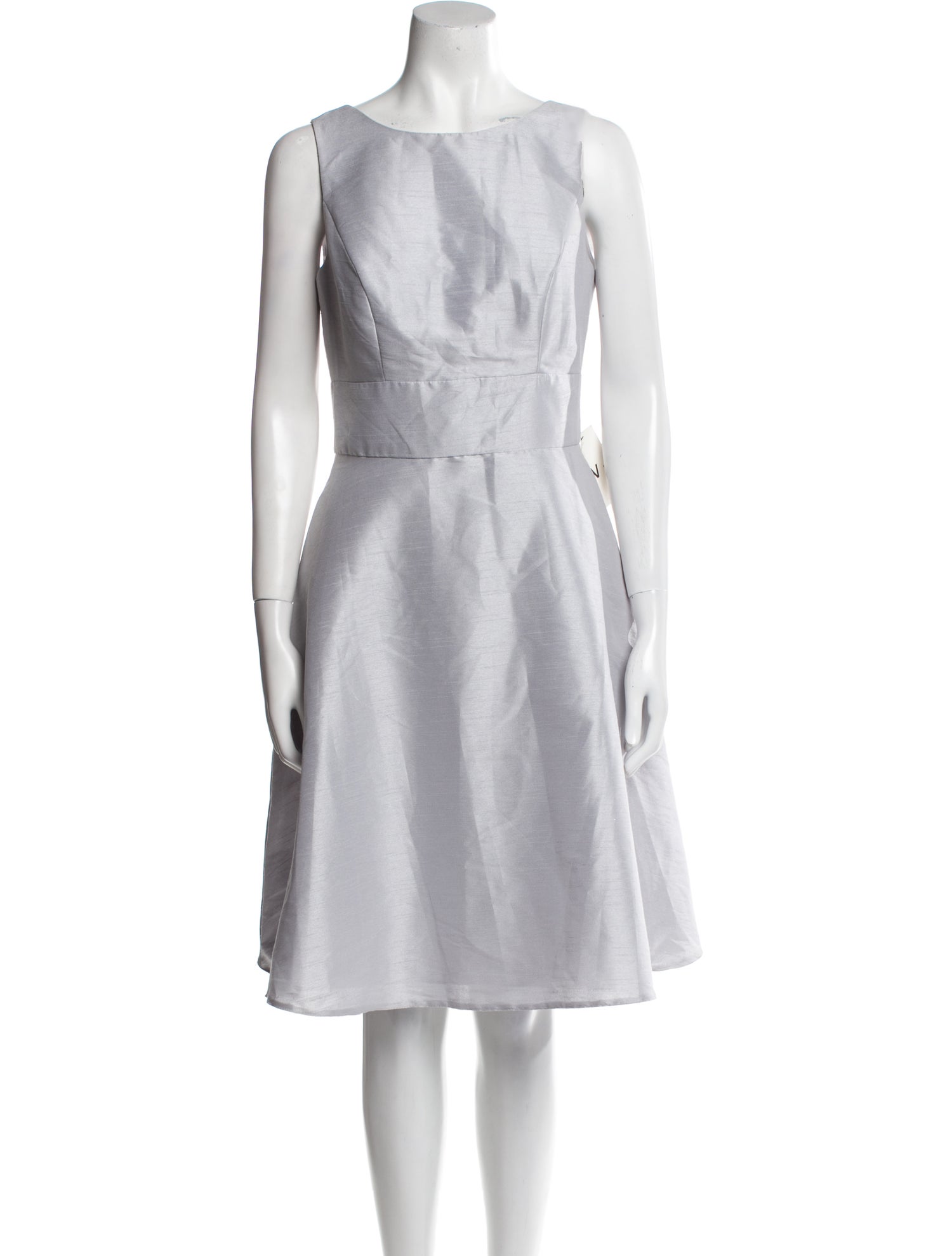 Alfred Sung Bateau Neckline Midi Length Dress