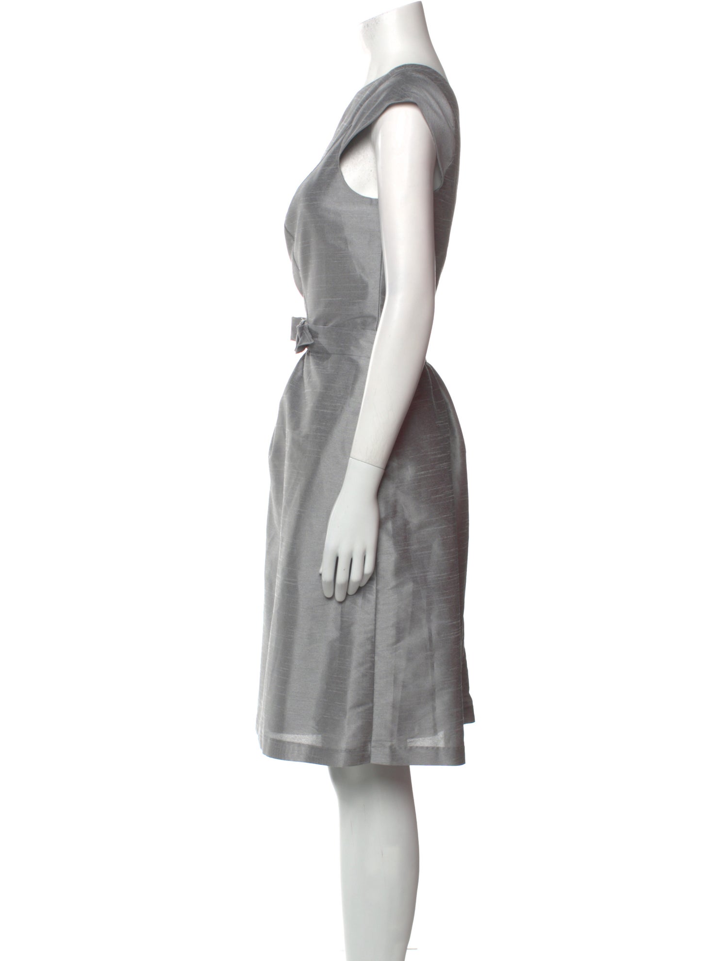 Alfred Sung Bateau Neckline Knee-Length Dress