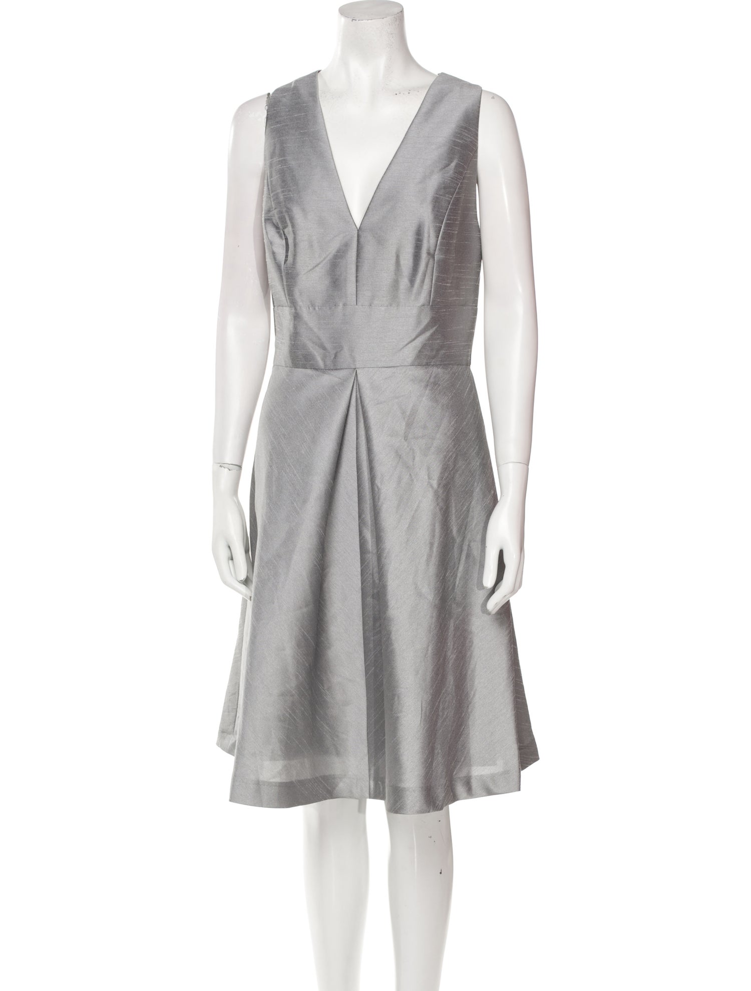 Alfred Sung V-Neck Midi Length Dress