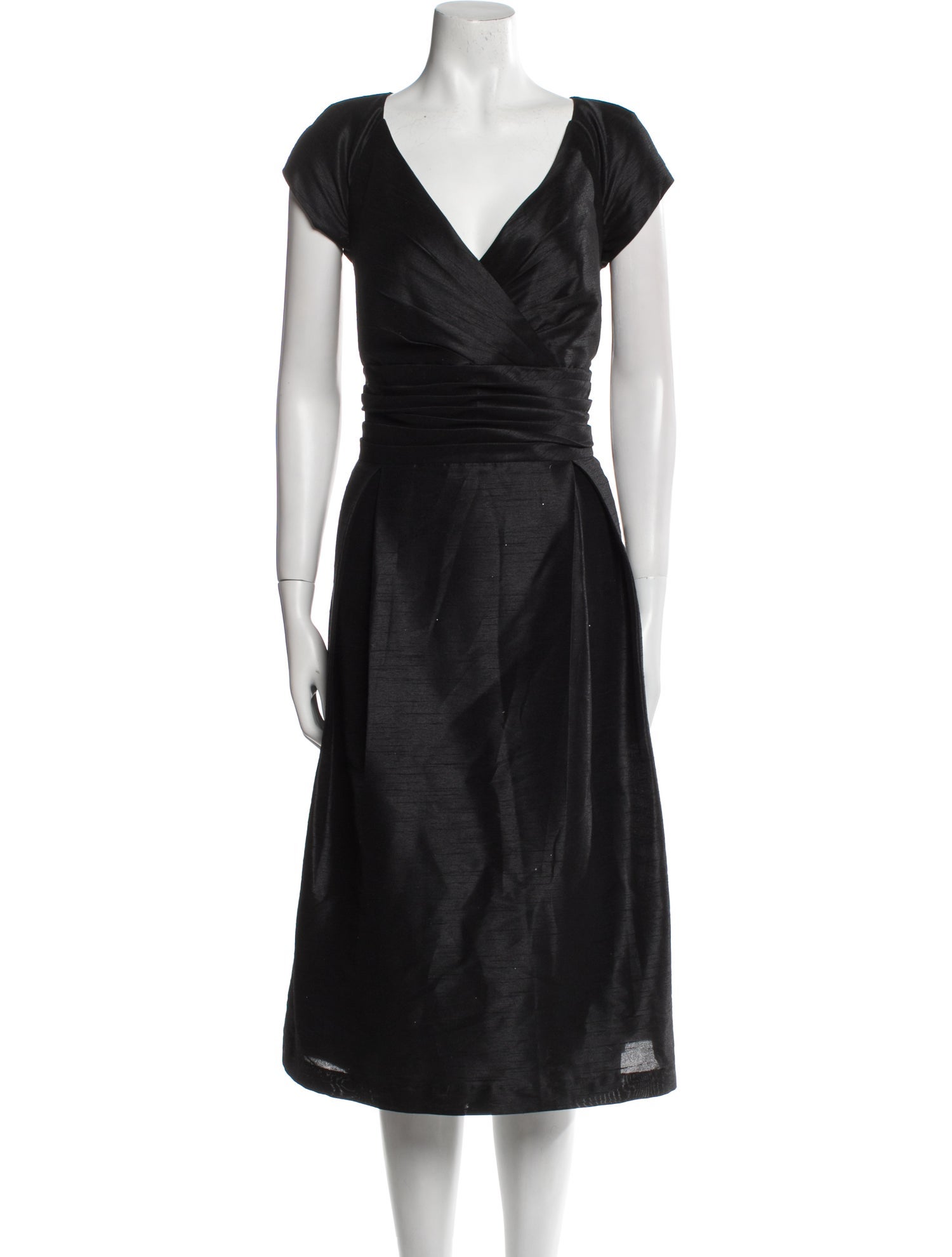 Alfred Sung V-Neck Midi Length Dress