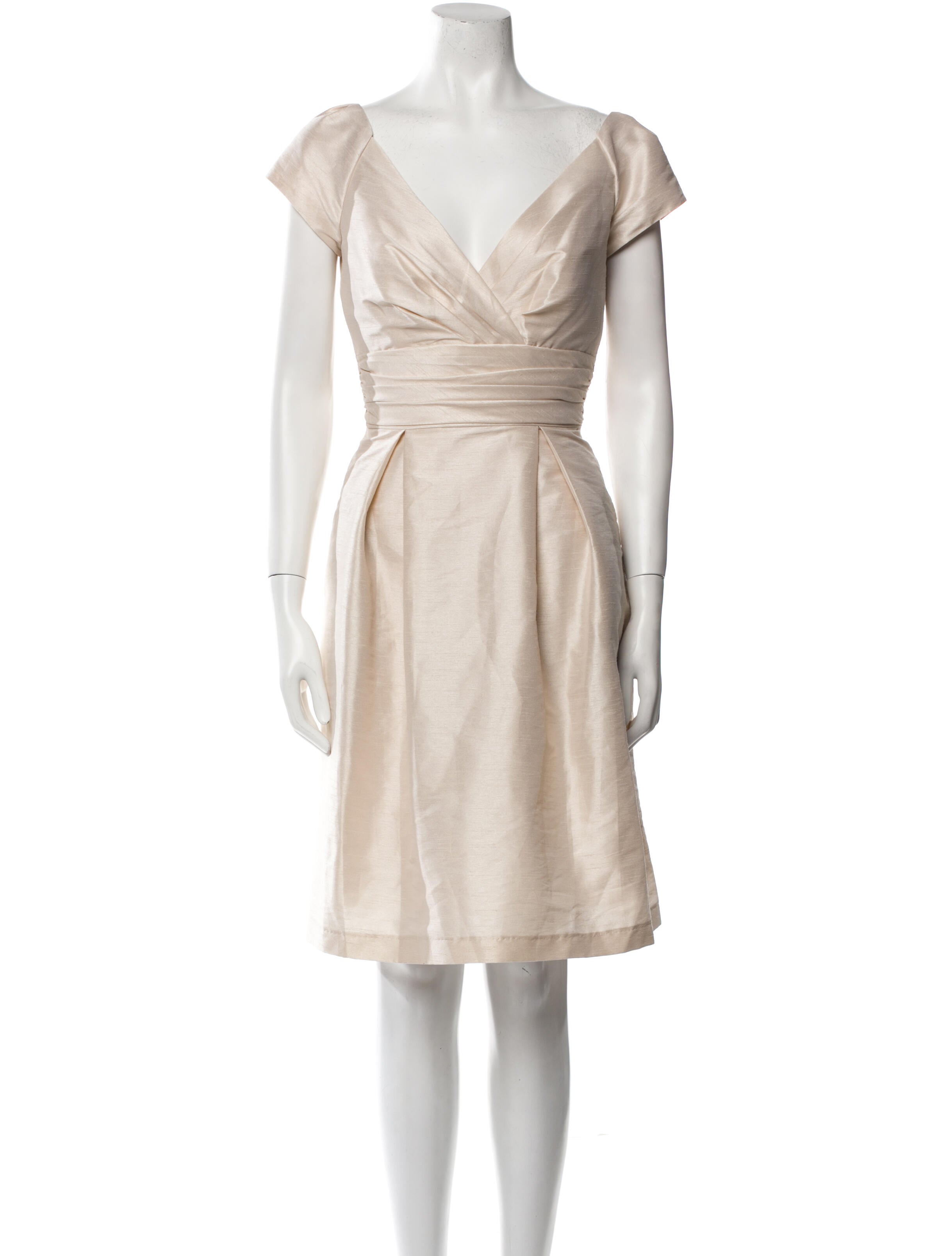 Alfred Sung V-Neck Knee-Length Dress