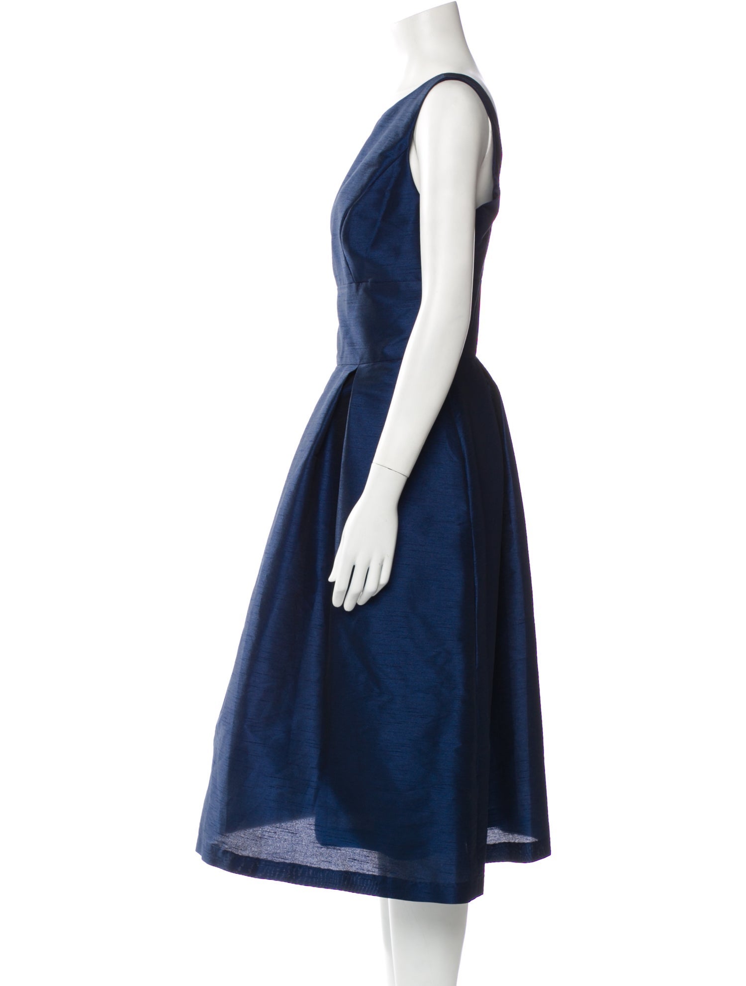 Alfred Sung Bateau Neckline Midi Length Dress