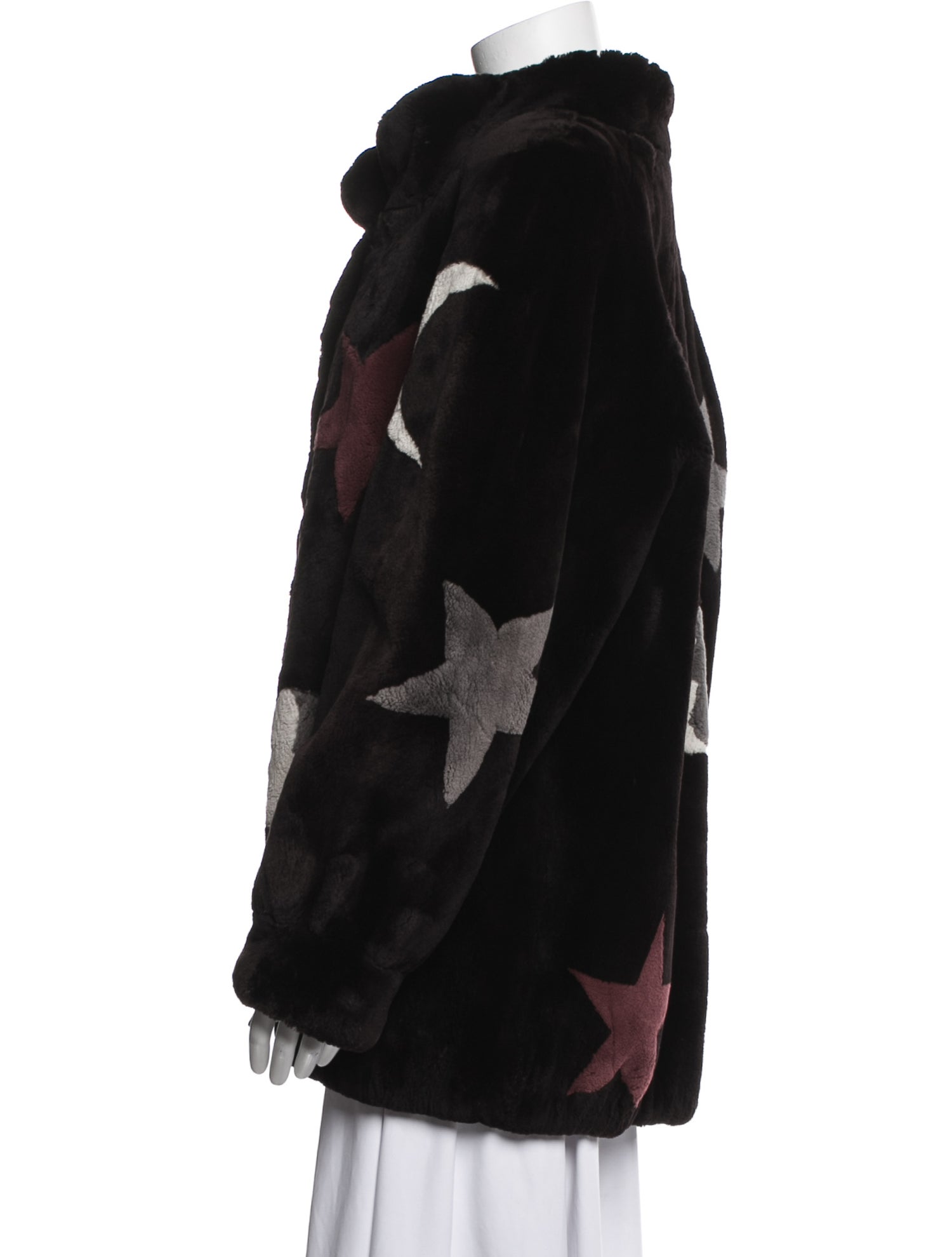 Alfred Sung Printed Fur Jacket