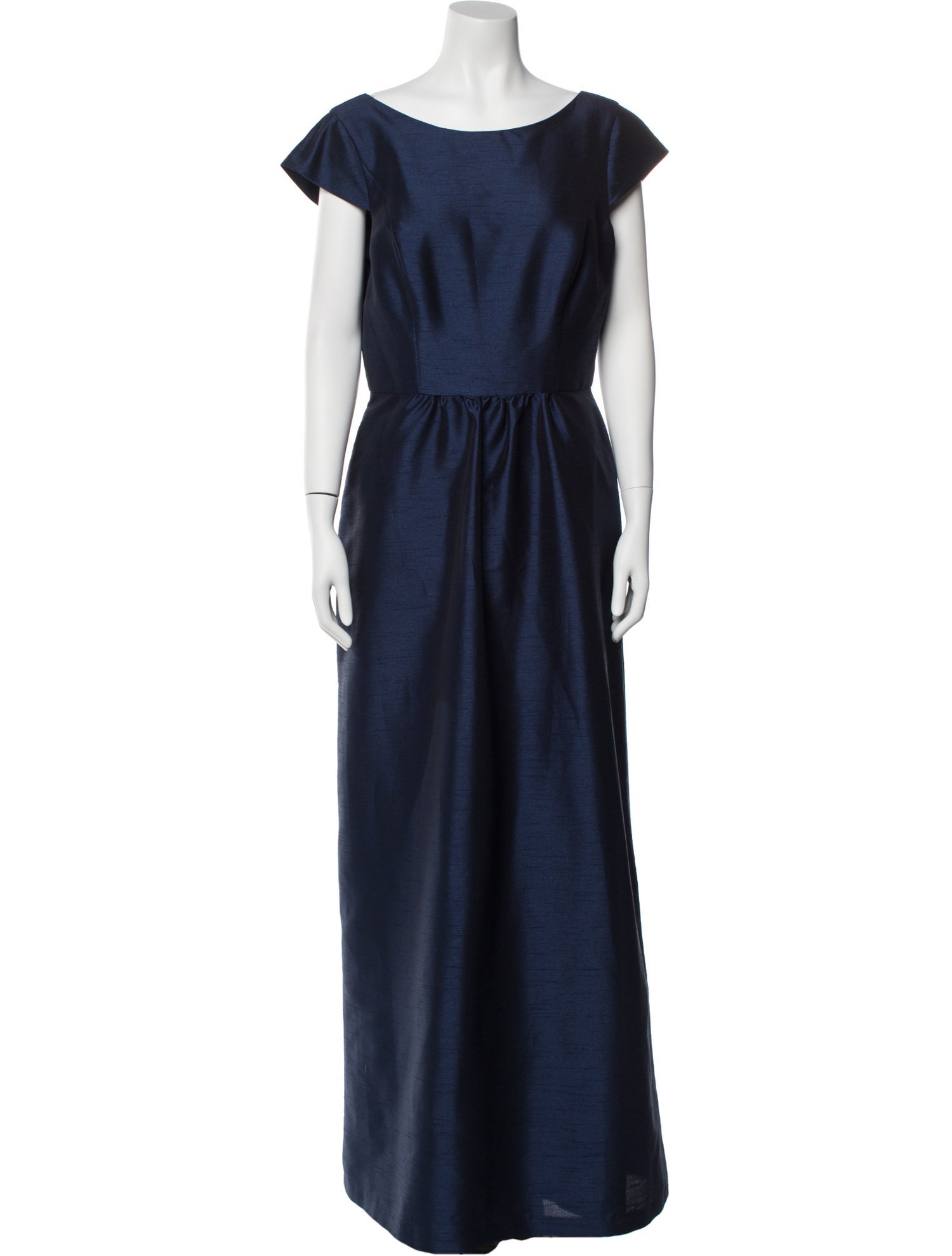 Alfred Sung Bateau Neckline Long Dress