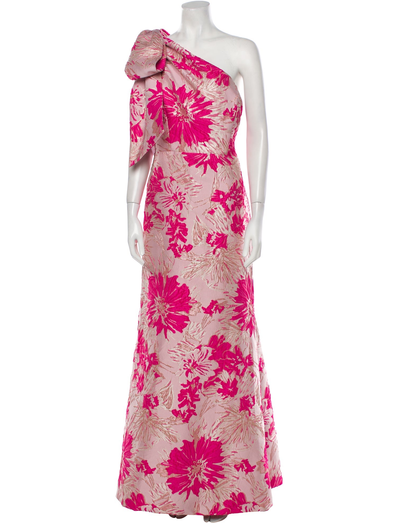 Alfred Sung Floral Print Long Dress