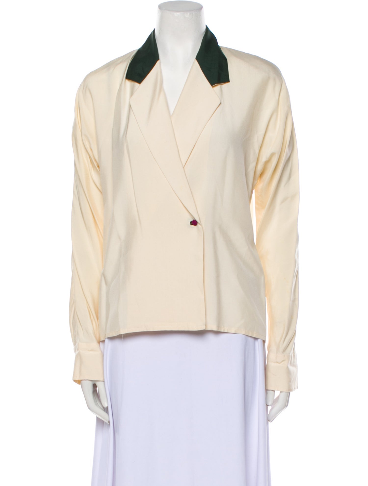 Alfred Sung Silk Colorblock Pattern Vest