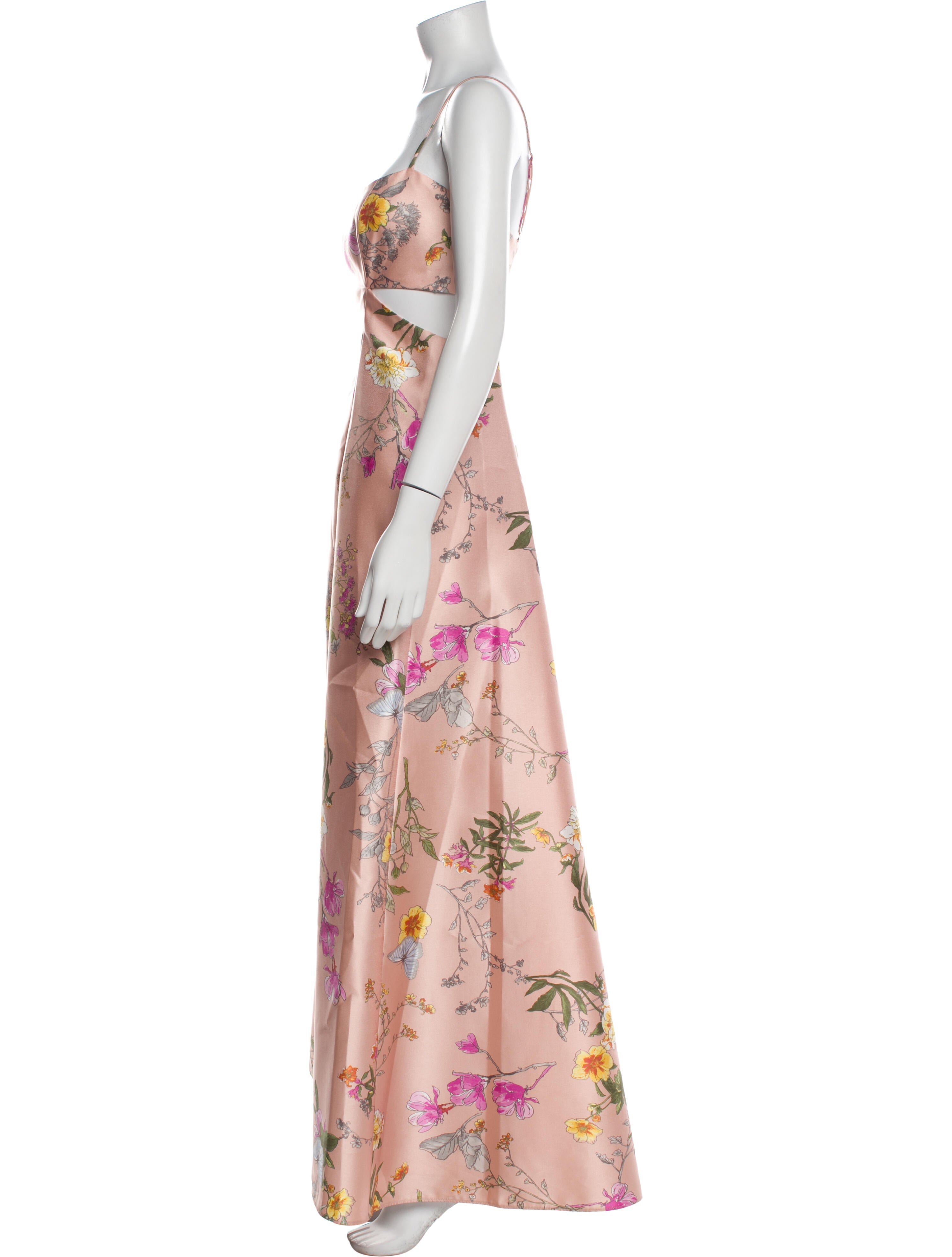 Alfred Sung Floral Print Long Dress
