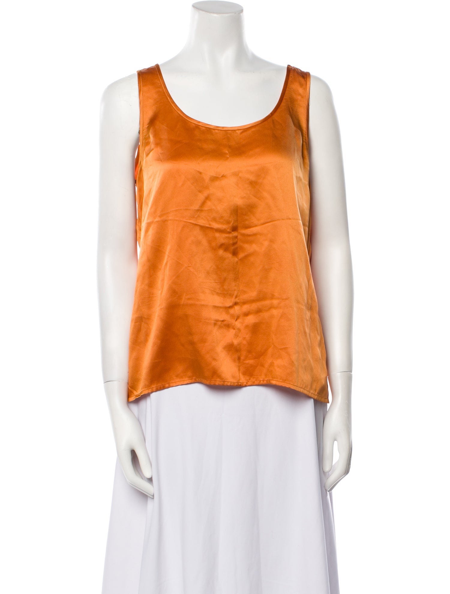 Alfred Sung Silk Scoop Neck Top