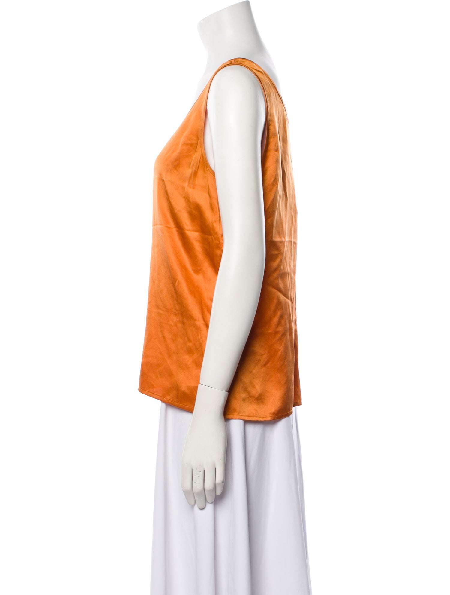 Alfred Sung Silk Scoop Neck Top