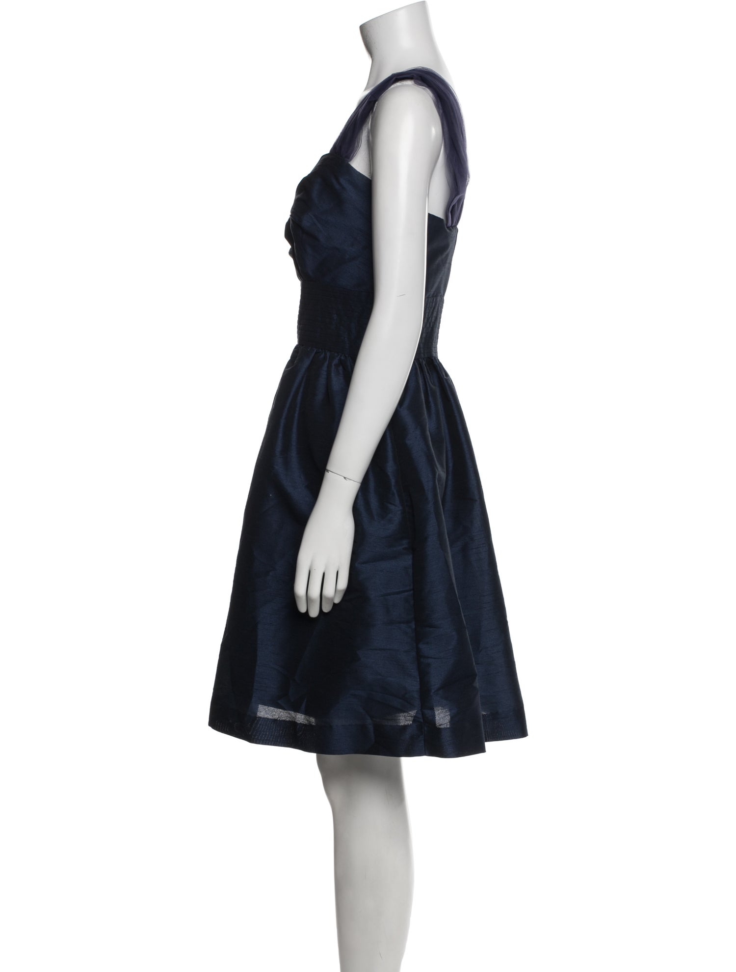 Alfred Sung Square Neckline Knee-Length Dress