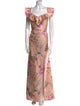 Alfred Sung Floral Print Long Dress