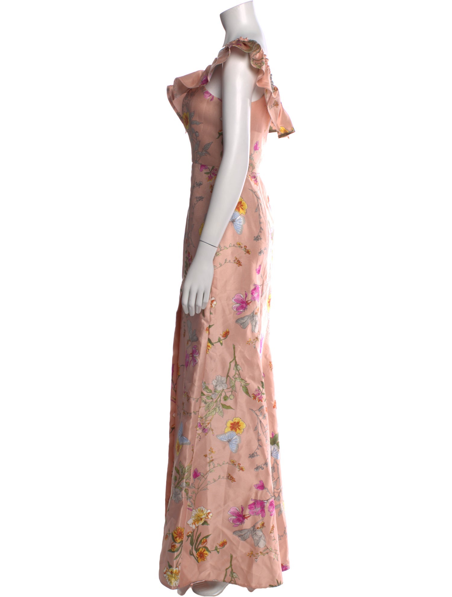 Alfred Sung Floral Print Long Dress