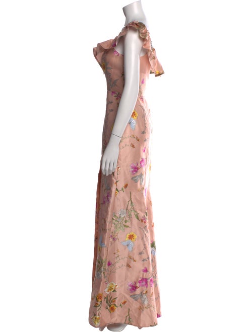 Alfred Sung Floral Print Long Dress