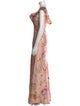 Alfred Sung Floral Print Long Dress