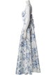 Alfred Sung Floral Print Long Dress