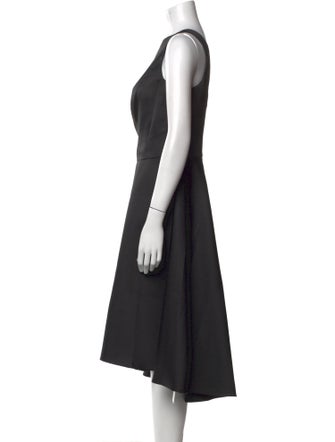 Alfred Sung Bateau Neckline Midi Length Dress