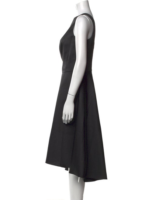 Alfred Sung Bateau Neckline Midi Length Dress