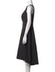 Alfred Sung Bateau Neckline Midi Length Dress
