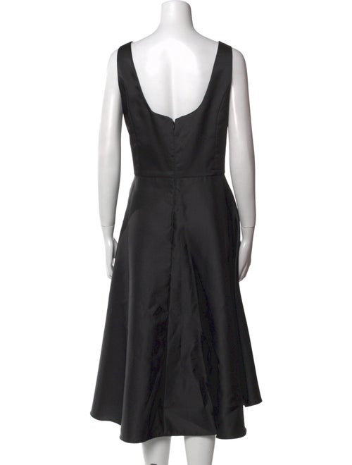 Alfred Sung Bateau Neckline Midi Length Dress