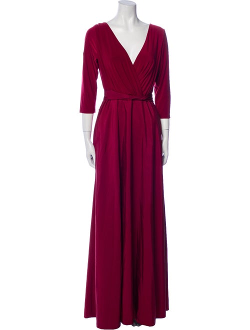 Alfred Sung V-Neck Long Dress