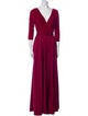 Alfred Sung V-Neck Long Dress