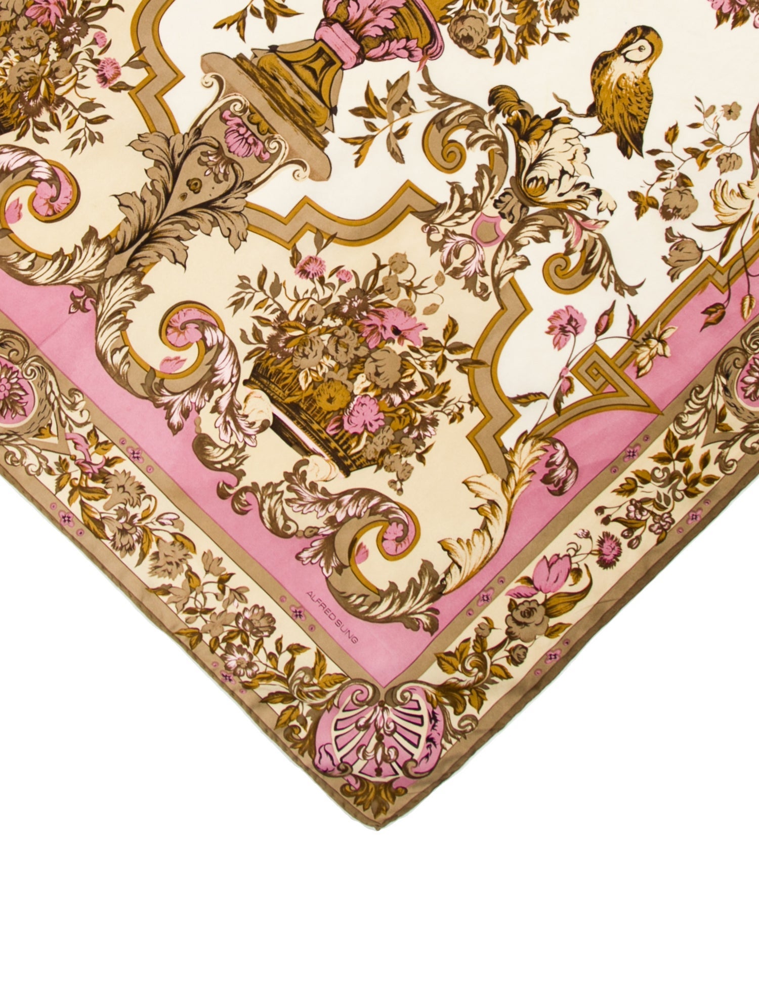 Alfred Sung Silk Printed Scarf